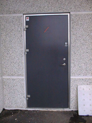 Створчатое промышленные ворота - MH0601B - DAN-doors - из металла / автоматическое / полузастекленное