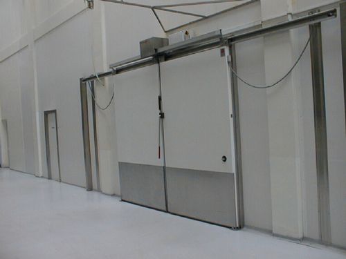 Раздвижное промышленные ворота - AS1502F - DAN-doors - из металла / автоматическое / застекленное