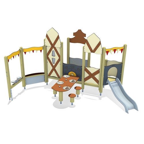 Интерактивная игровая конструкция - JAMES TOWN  - eibe Produktion + Vertrieb GmbH & Co KG - для игровой площадки / из нержавеющей стали / алюминий