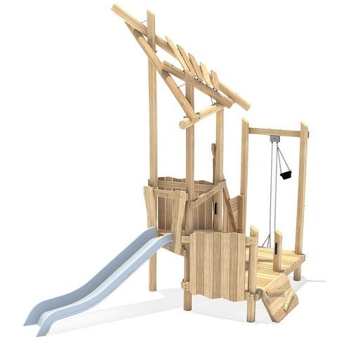 Игровая конструкция для игровой площадки - MATS  - eibe Produktion + Vertrieb GmbH & Co KG - из дерева / с навесом