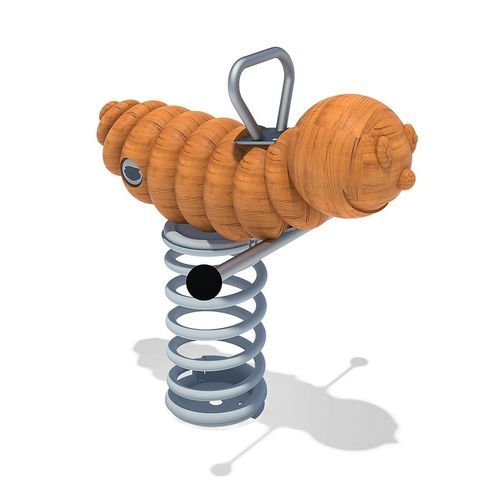 Качалка на пружине из стали - CATERPILLAR - eibe Produktion + Vertrieb GmbH & Co KG - из дерева / животные / одноместная