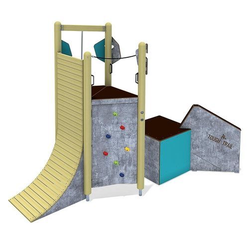 Приспособление для лазания для игровой площадки - BASE CLIMB  - eibe Produktion + Vertrieb GmbH & Co KG - с батутом
