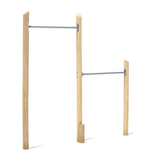 Двойной турник - 55207506300 - eibe Produktion + Vertrieb GmbH & Co KG - из нержавеющей стали / из дерева / для наружного применения