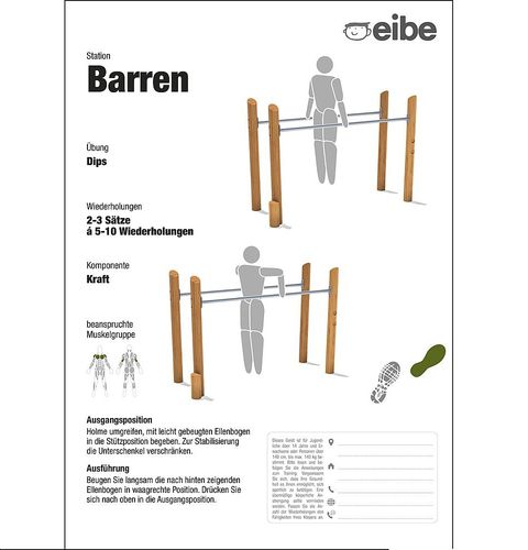 Напольная стойка для информационного стенда - 55210106300 - eibe Produktion + Vertrieb GmbH & Co KG - для наружного применения / для игровой площадки / из дерева