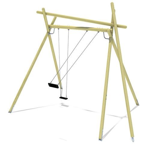 Качели из дерева - AKIKO  - eibe Produktion + Vertrieb GmbH & Co KG - двойной / для игрового парка / с прямым сиденьем