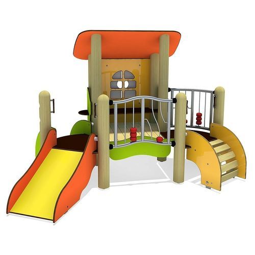 Игровая конструкция для игровой площадки - CHERRY  - eibe Produktion + Vertrieb GmbH & Co KG - из ламината высокого давления / с навесом / интерактивная