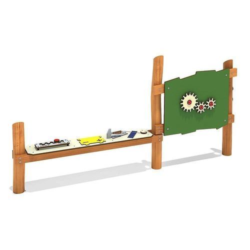 Игровая конструкция для игровой площадки - COUNTER CAR WORKSHOP - eibe Produktion + Vertrieb GmbH & Co KG - для яслей / из нержавеющей стали / из робинии
