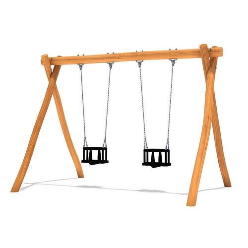 Качели из нержавеющей стали - MALTE - eibe Produktion + Vertrieb GmbH & Co KG - из робинии / двойной / для игрового парка