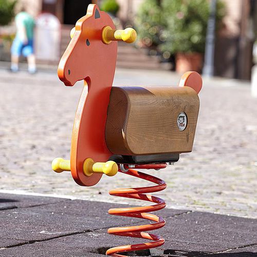 Качалка на пружине из стали - PONY  - eibe Produktion + Vertrieb GmbH & Co KG - из дерева / из цельной древесины / животные