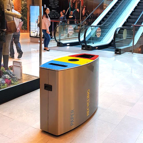Общественный мусорный контейнер - AERO - botton & gardiner urban furniture - с сортировкой / из полированной нержавеющей стали / современный