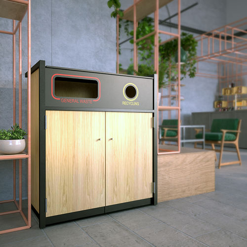 Ограждение для мусорного бака для утилизации - AIRLIE - botton & gardiner urban furniture - для профессионального использования / из стали, покрытой порошком / из ламината