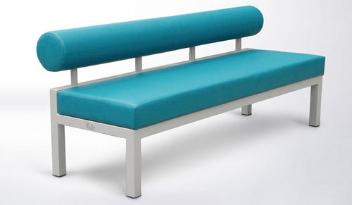 Современная банкетка - TUBE - botton & gardiner urban furniture - из кожи / из нержавеющей стали / для общественного пользования