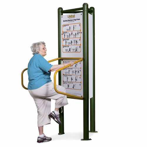 Устройство для фитнеса для пожилых людей - LIFETRAIL® : STANDING STRETCHES & YOGA POSES - PLAYWORLD