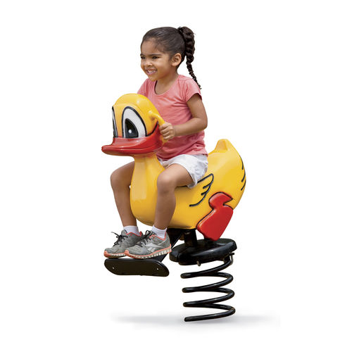 Качалка на пружине из металла - MATES® DUCK - PLAYWORLD - из пластика / животные / одноместная