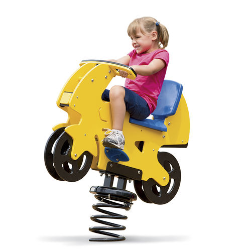 Качалка на пружине из стали - SIDEWINDER CYCLE - PLAYWORLD - из пластика / транспорт / одноместная