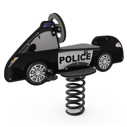 Качалка на пружине из пластмассы - DIGIRIDER® POLICE CAR - LANDSCAPE STRUCTURES - транспорт / одноместная