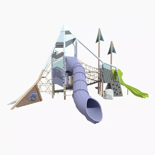 Игровая конструкция для игровой площадки - Summit&trade; EN - Design 7189 - LANDSCAPE STRUCTURES - из стали, покрытой порошком / из полиэтилена / из переработанного пластика
