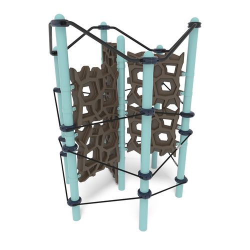 Игровая конструкция для лазанья - GeoPlex® 3-Spoke Tower w/Cable - Design 5102 - LANDSCAPE STRUCTURES - для игровой площадки / из стали, покрытой порошком / из полиэтилена