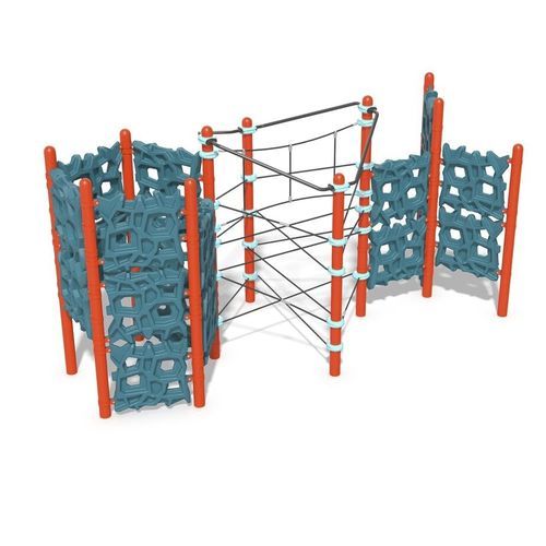 Игровая конструкция для лазанья - GeoPlex® Navigator Climber, 5-Post to 3-Spoke -  Design 5105 - LANDSCAPE STRUCTURES - для игровой площадки / из стали, покрытой порошком / из полиэтилена