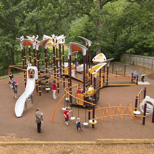 Игровая конструкция для игровой площадки - PlayBooster Netplex - Design 7108 - LANDSCAPE STRUCTURES - из стали, покрытой порошком / из полиэтилена / из переработанного пластика