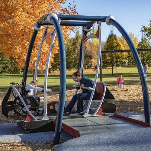 Качели для лиц с ограниченными возможностями - We-Go-Swing® - Design 6482 - LANDSCAPE STRUCTURES - из металла / для игрового парка