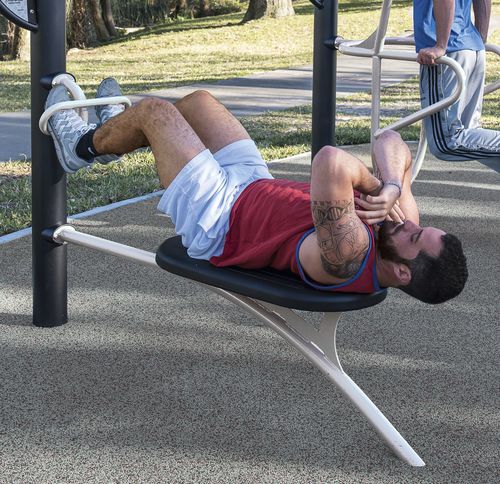 Устройство для фитнеса для брюшного - HealthBeat® Ab Crunch/Leg Lift - Design 2274 - LANDSCAPE STRUCTURES - для наружного применения / для общественных мест / для профессионального использования
