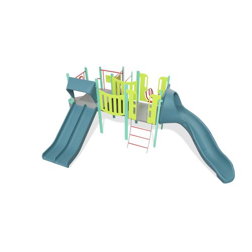 Игровая конструкция для игровой площадки - PlaySense - Design 33 - LANDSCAPE STRUCTURES - из стали, покрытой порошком / из полиэтилена / из переработанного пластика