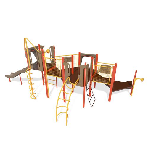 Игровая конструкция для игровой площадки - PlaySense - Design 302 - LANDSCAPE STRUCTURES - из стали, покрытой порошком / из полиэтилена / из переработанного пластика