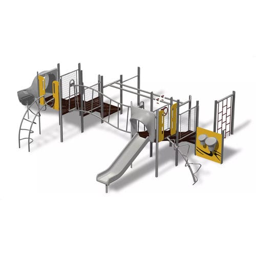 Игровая конструкция для игровой площадки - PlaySense - Design 601 - LANDSCAPE STRUCTURES - из стали, покрытой порошком / из полиэтилена / из переработанного пластика