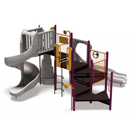 Игровая конструкция для игровой площадки - PlaySense - Design 403 - LANDSCAPE STRUCTURES - из стали, покрытой порошком / из полиэтилена / из переработанного пластика