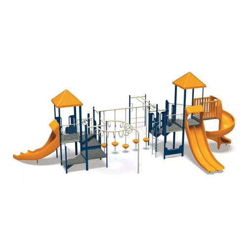Игровая конструкция для игровой площадки - PlaySense - Design 401 - Complete - LANDSCAPE STRUCTURES - из стали, покрытой порошком / из полиэтилена / из переработанного пластика