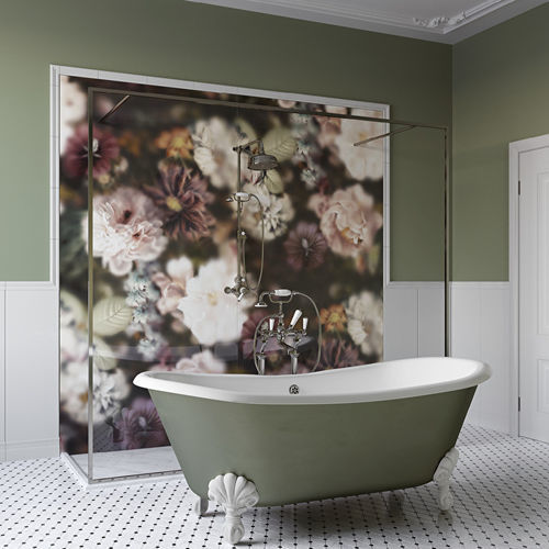 Декоративная панель из керамики - BLOSSOM DARK A - Devon&Devon - для внутренней компоновки / гладкий / огнестойкий
