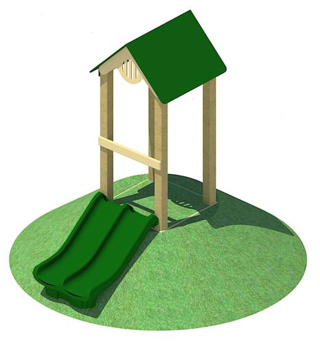 Горка со скатом - HILL GABLE ROOF - progressive design playgrounds - для игровой площадки / множественная / из дерева