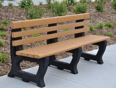 Современная общественная скамейка - BROOKLYN - progressive design playgrounds - из цинка / из пластика / из переработанного пластика