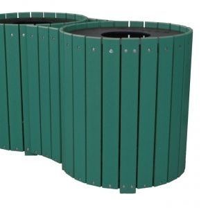 Мусорный контейнер из пластика - DUAL RECEPTACLE - progressive design playgrounds - для наружного применения / с сортировкой / для школ