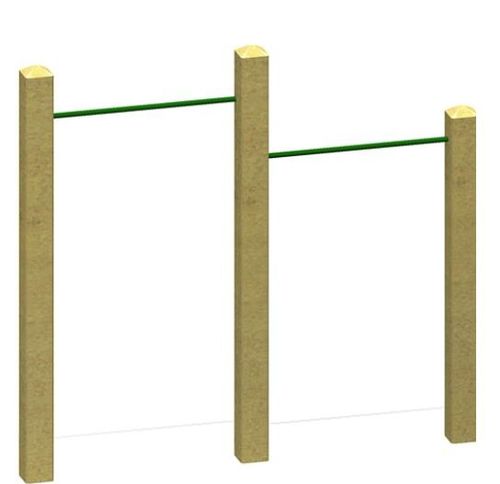Двойной турник - 2 STATION CHIN UP - progressive design playgrounds - из переработанного пластика / для наружного применения / для оздоровительной пробежки