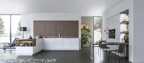 Современная кухня - PUR-FS | TOPOS - LEICHT - из ясеня / из фанерованной древесины / без ручки