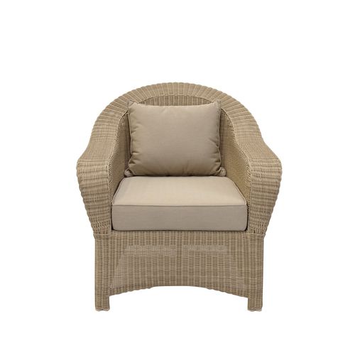 Современное низкое кресло - COLONIAL - Tectona - из Sunbrella® / из плетеной смолы / бежевое
