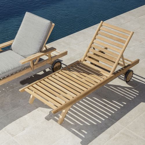 Классический садовый шезлонг - CAMARAT XL - Tectona - из Batyline® / из Sunbrella® / из тикового дерева