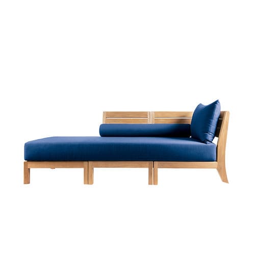 Современный полудиван - EXETER - Tectona - из Sunbrella® / из тикового дерева / для сада
