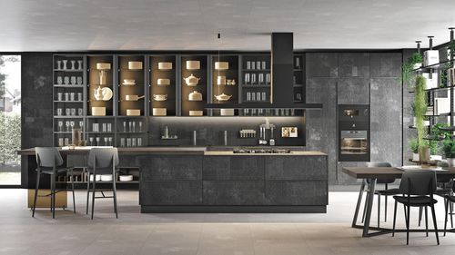 Современная кухня - CLOVER - CUCINE LUBE - из дерева / островного типа / без ручки