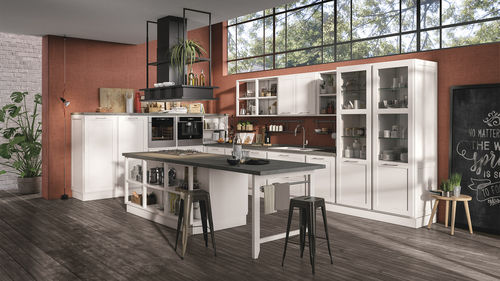 Современная кухня - PROVENZA - CUCINE LUBE - из дерева / островного типа / с ручками