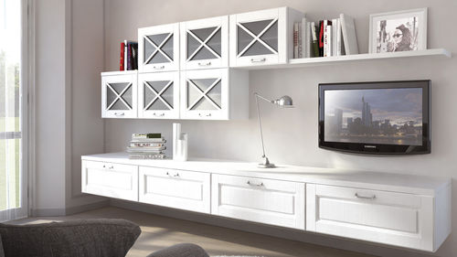 Классический настенный комплект для ТВ - AGNESE - CUCINE LUBE - из дерева
