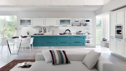 Современная кухня - GALLERY - CUCINE LUBE - из дерева / с ручками