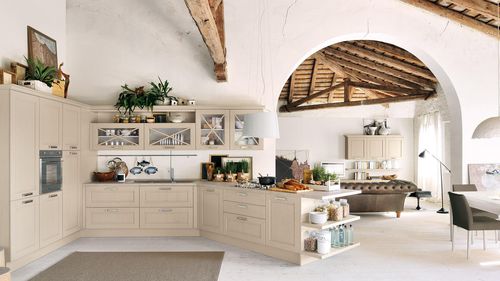 Классическая кухня - AGNESE - CUCINE LUBE - из цельной древесины / с ручками