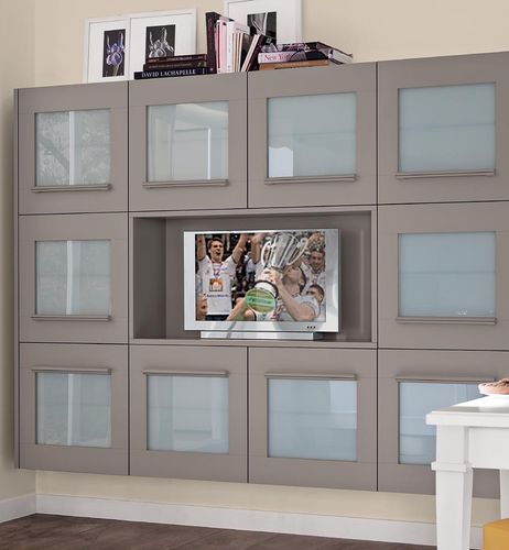 Современная тумба под телевизор - GALLERY - CUCINE LUBE - из дерева