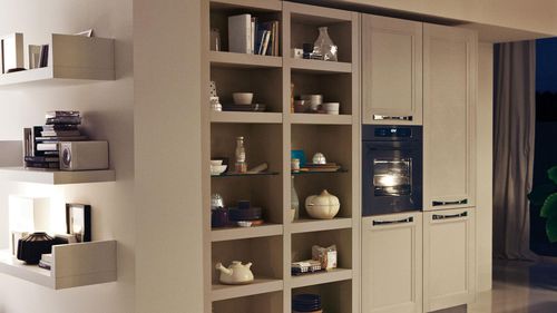 Современный книжный шкаф - GEORGIA - CUCINE LUBE - из дерева