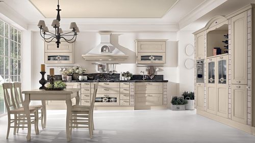 Классическая кухня - VERONICA - CUCINE LUBE - из дерева / с ручками