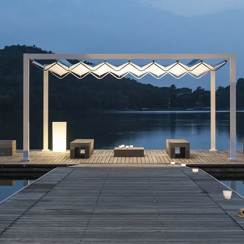 Тент из дерева - LAKE SIRIO PIER - Gibus SPA - из ПВХ / листовая крыша / деревянная конструкция