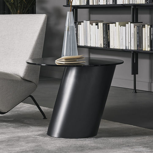 Современный вспомогательный столик - Pisa - BONALDO - из стекла / из керамики / из мрамора